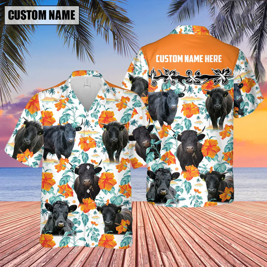 Dexter Hibiscus Floral Custom Name 3D Trendy Hawaiian Shirt, Summer Gifts For Men And Women
