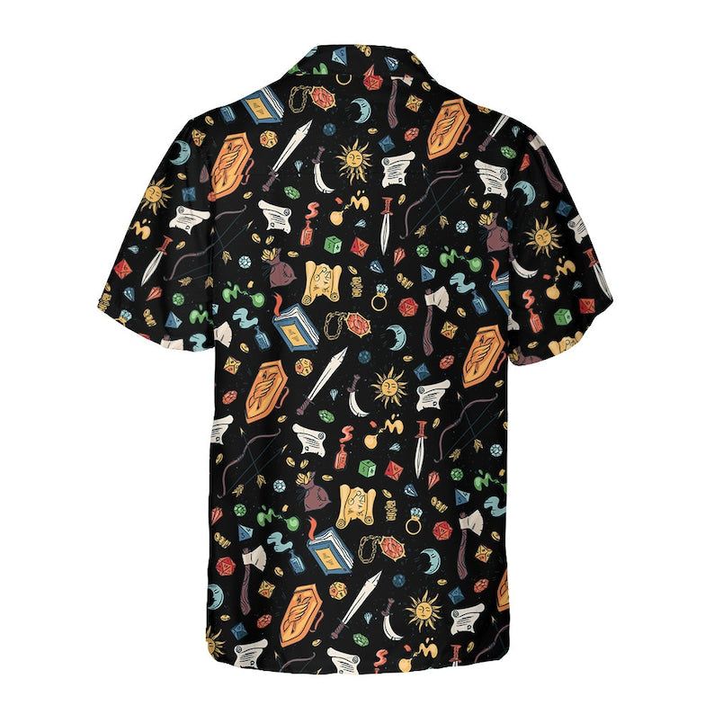 Dice Shirt, Dungeons And Dragons, Dnd Button Up, Dm Gift