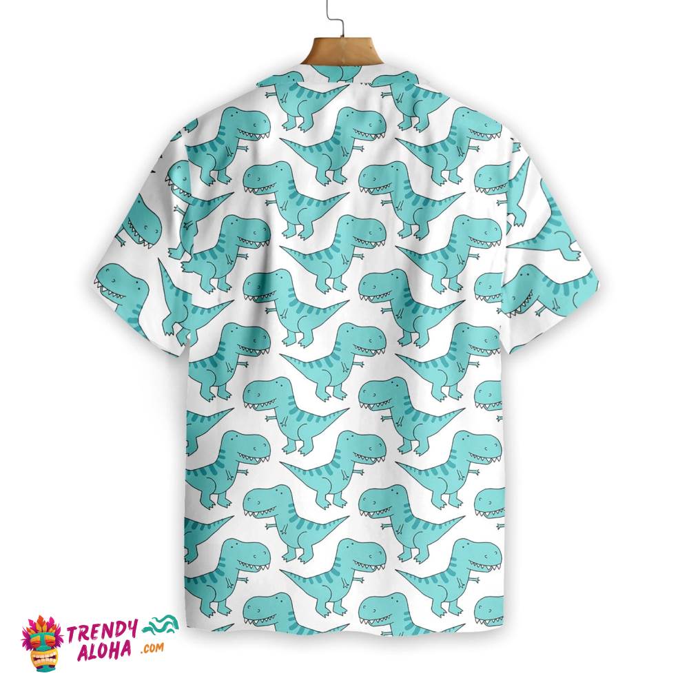 Dino Blue Mint Hawaiian Shirt