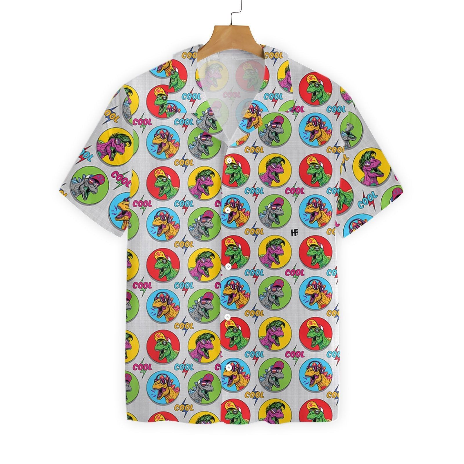 Dinosaur Aloha Shirt Cool T-Rex Dinosaur Hawaiian Shirt Adult