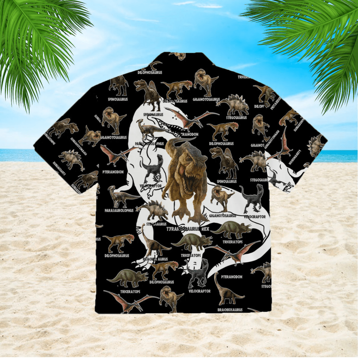 Dinosaur Art Trendy Hawaiian Shirt  Aloha Shirt