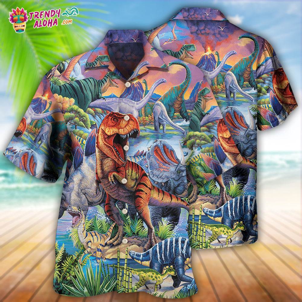 Dinosaur Big World Amazing Hawaiian Shirt – Trendy Aloha