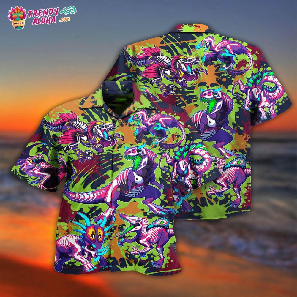 Dinosaur Don’T Forget To Be Rawrsome Hawaiian Shirt – Trendy Aloha