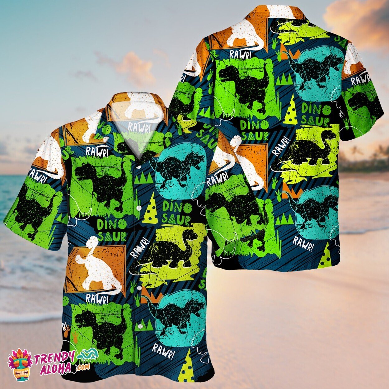 Dinosaur Enthusiast’s Aloha Short Sleeve Unisex Hawaiian Shirt Fun