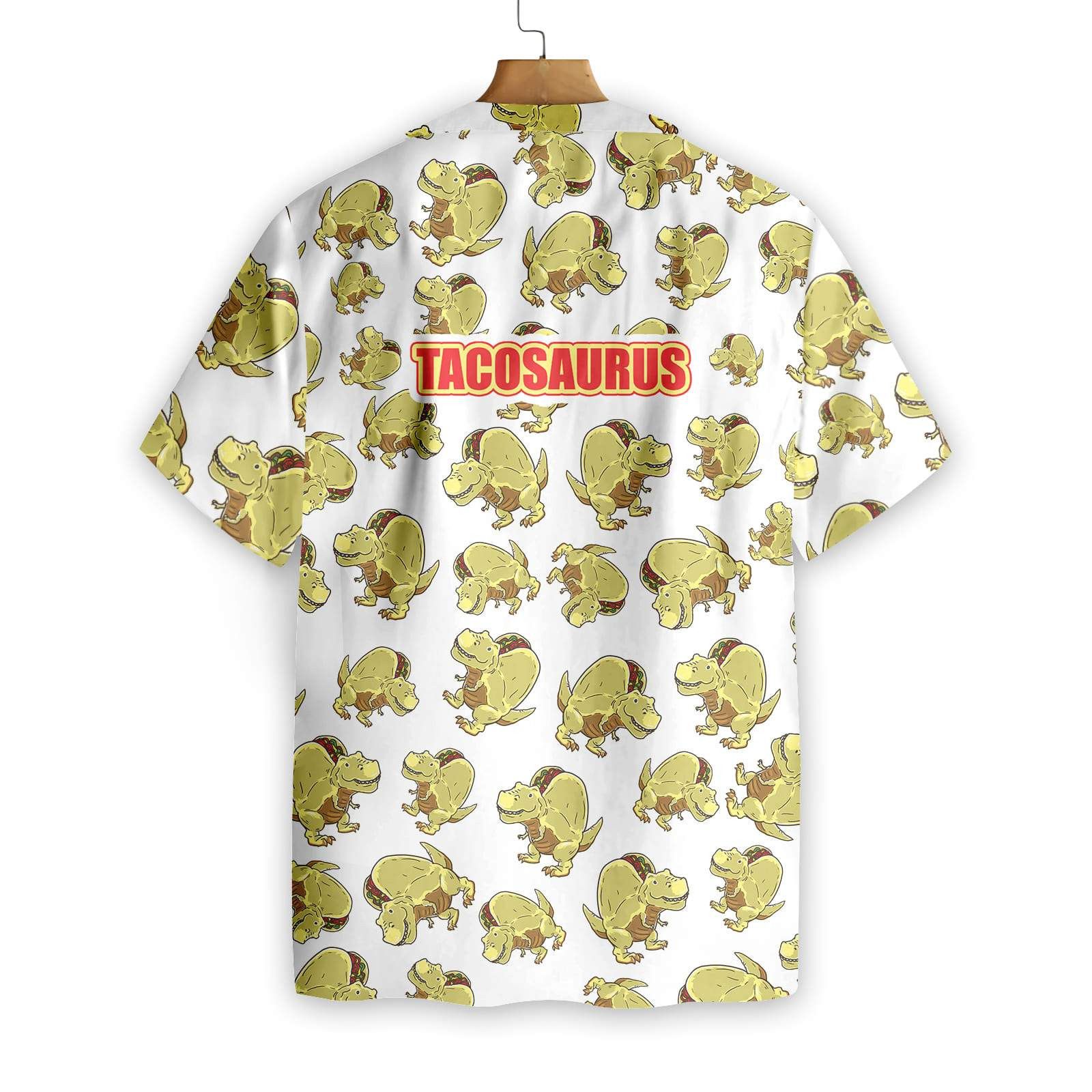 Dinosaur Hawaii Shirt Adult Full Print Tacosaurus Trendy Hawaiian Shirt Dinosaur Aloha Shirt