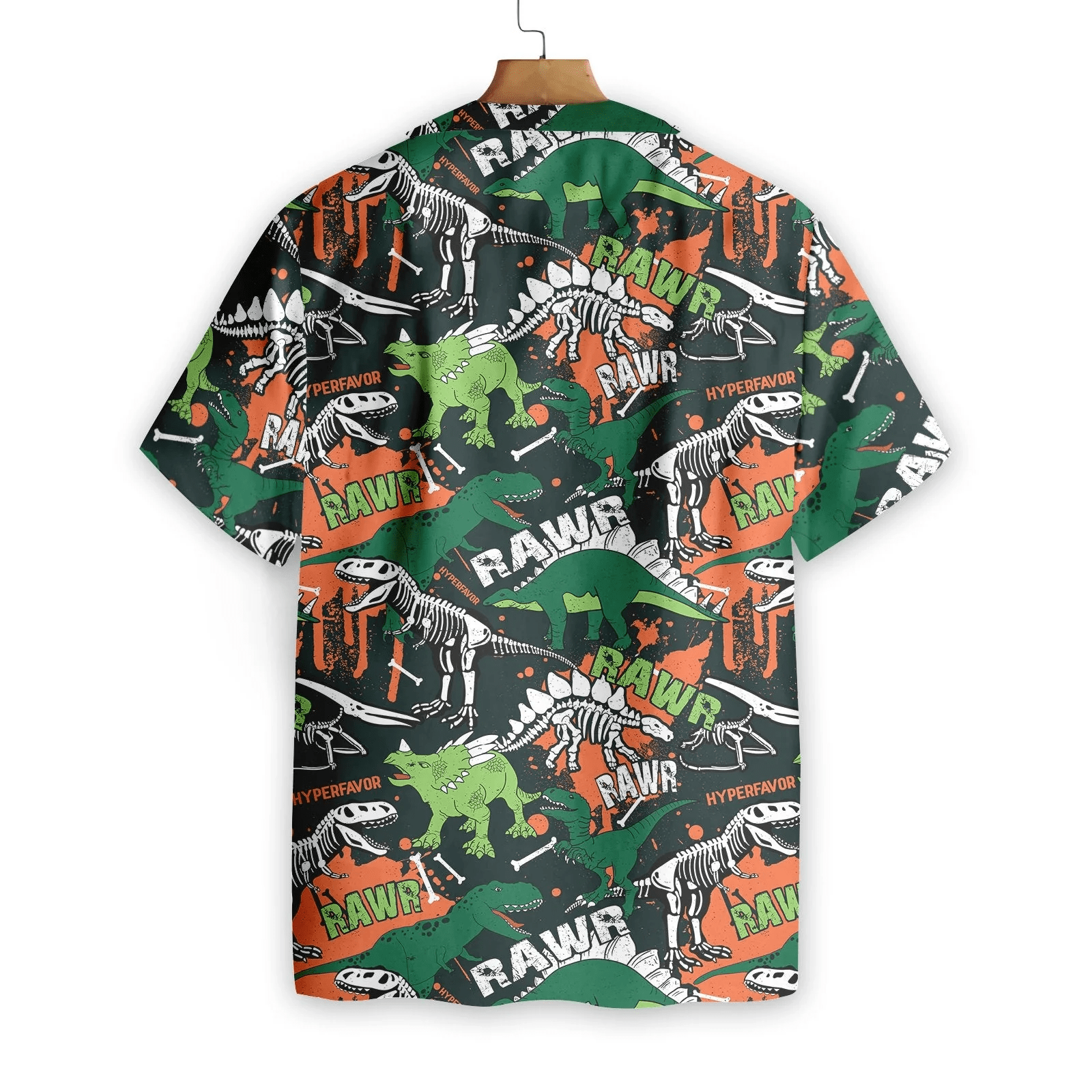 Dinosaur Hawaii Shirt Rawr Dinosaur Skeleton Trendy Hawaiian Shirt Dinosaur Aloha Shirt
