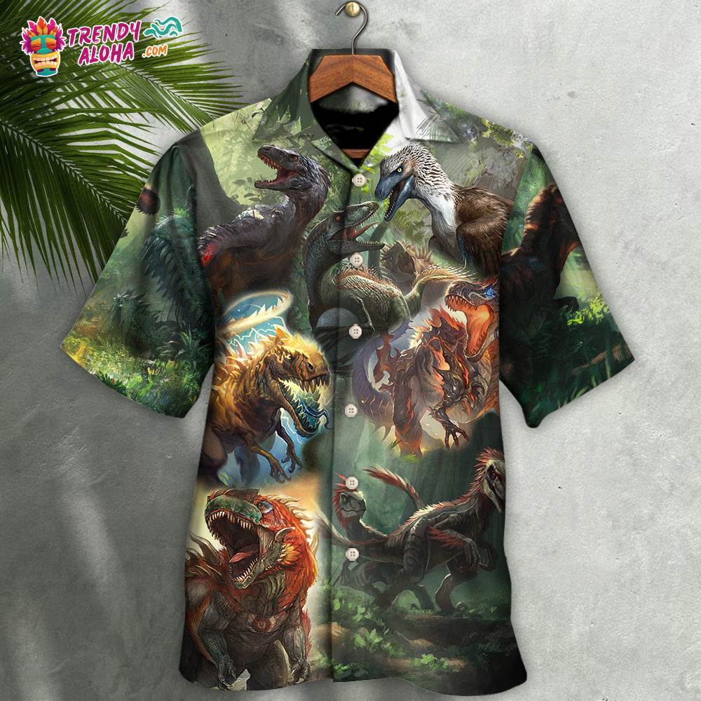 Dinosaur I Am Roar In The Jungle Hawaiian Shirt – Trendy Aloha