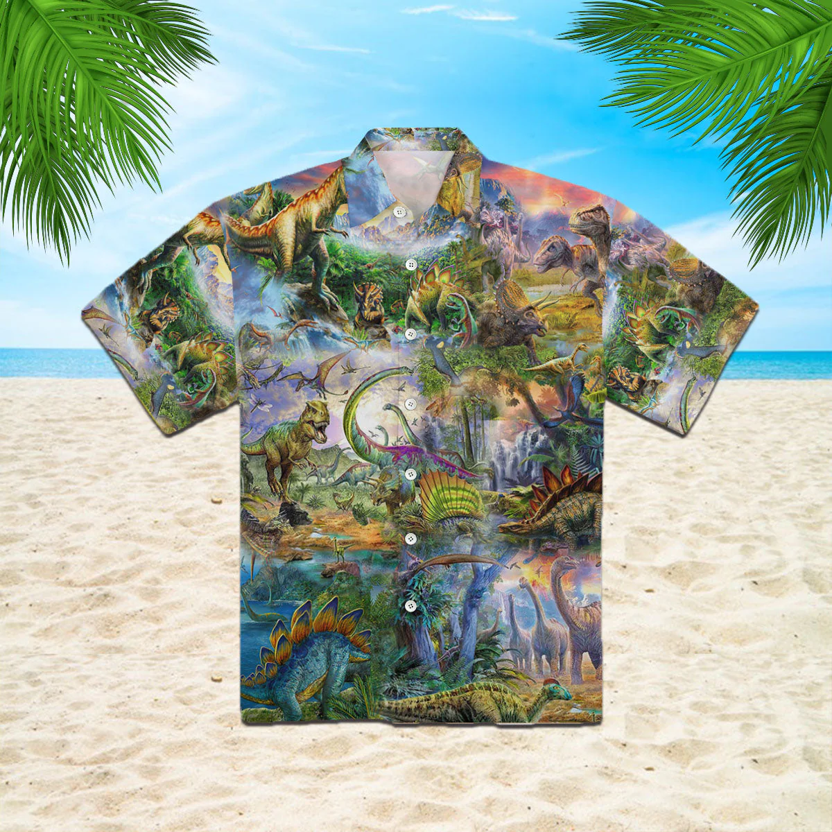 Dinosaur Island Trendy Hawaiian Shirt  Aloha Shirt