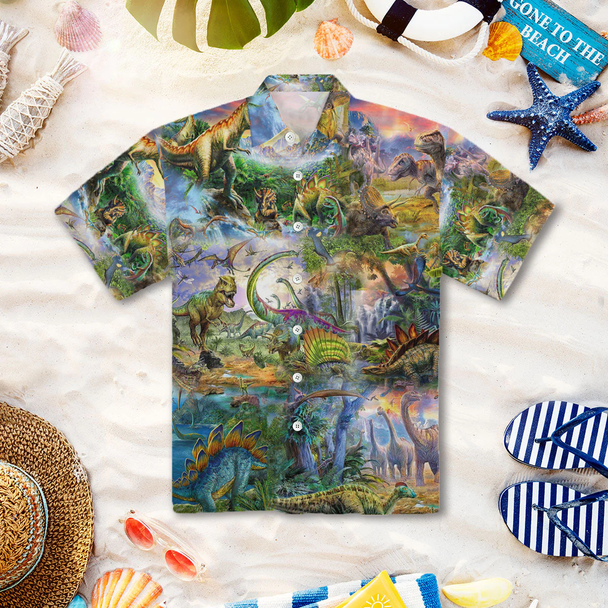 Dinosaur Island Trendy Hawaiian Shirt  Aloha Shirt