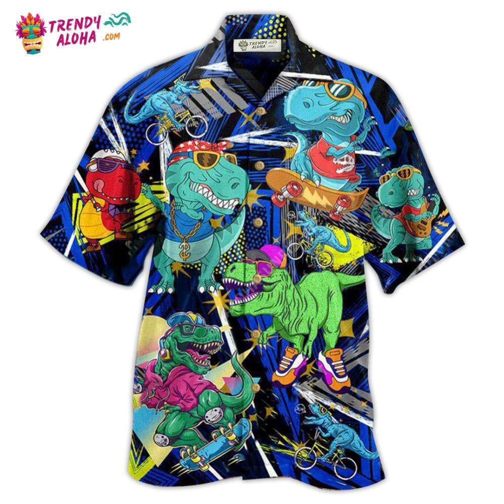 Dinosaur Let The World Hear You Hawaiian Shirt – Trendy Aloha