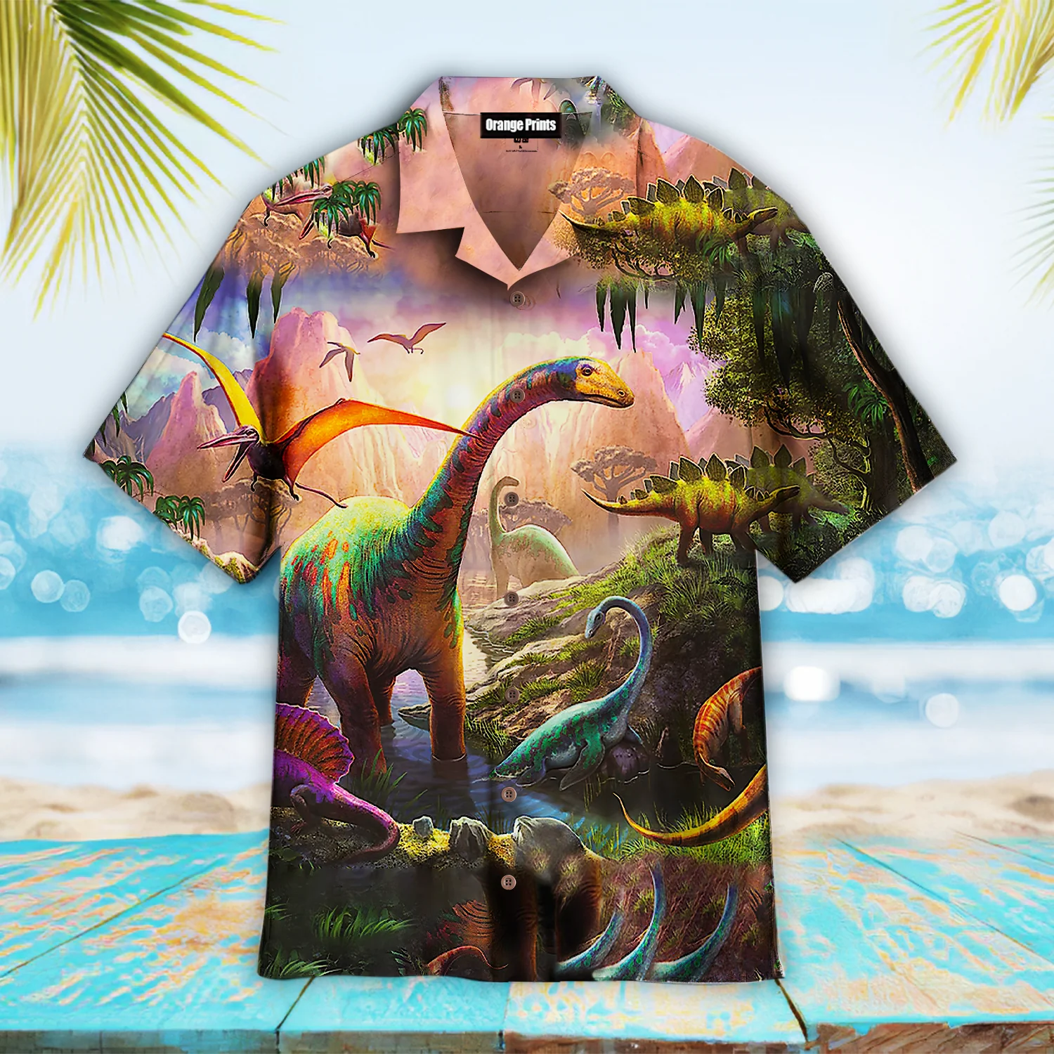 Dinosaur Painting Art Trendy Hawaiian Shirt