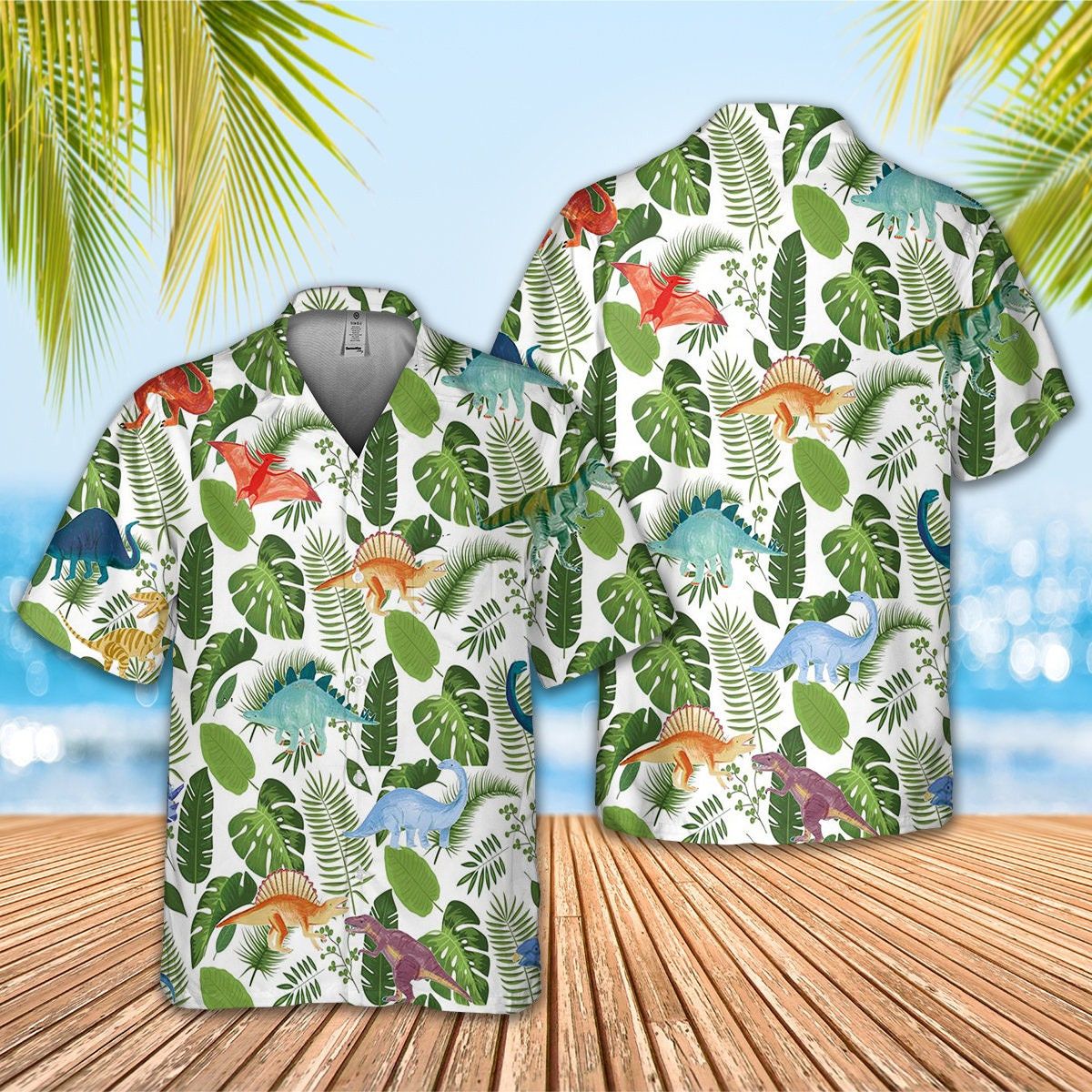 Dinosaur Park Trendy Hawaiian Shirt