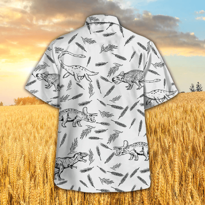 Dinosaur Pattern Trendy Hawaiian Shirt, Dinosaurs Shirt, Dinosaurs Trendy Hawaiian Shirt For Women