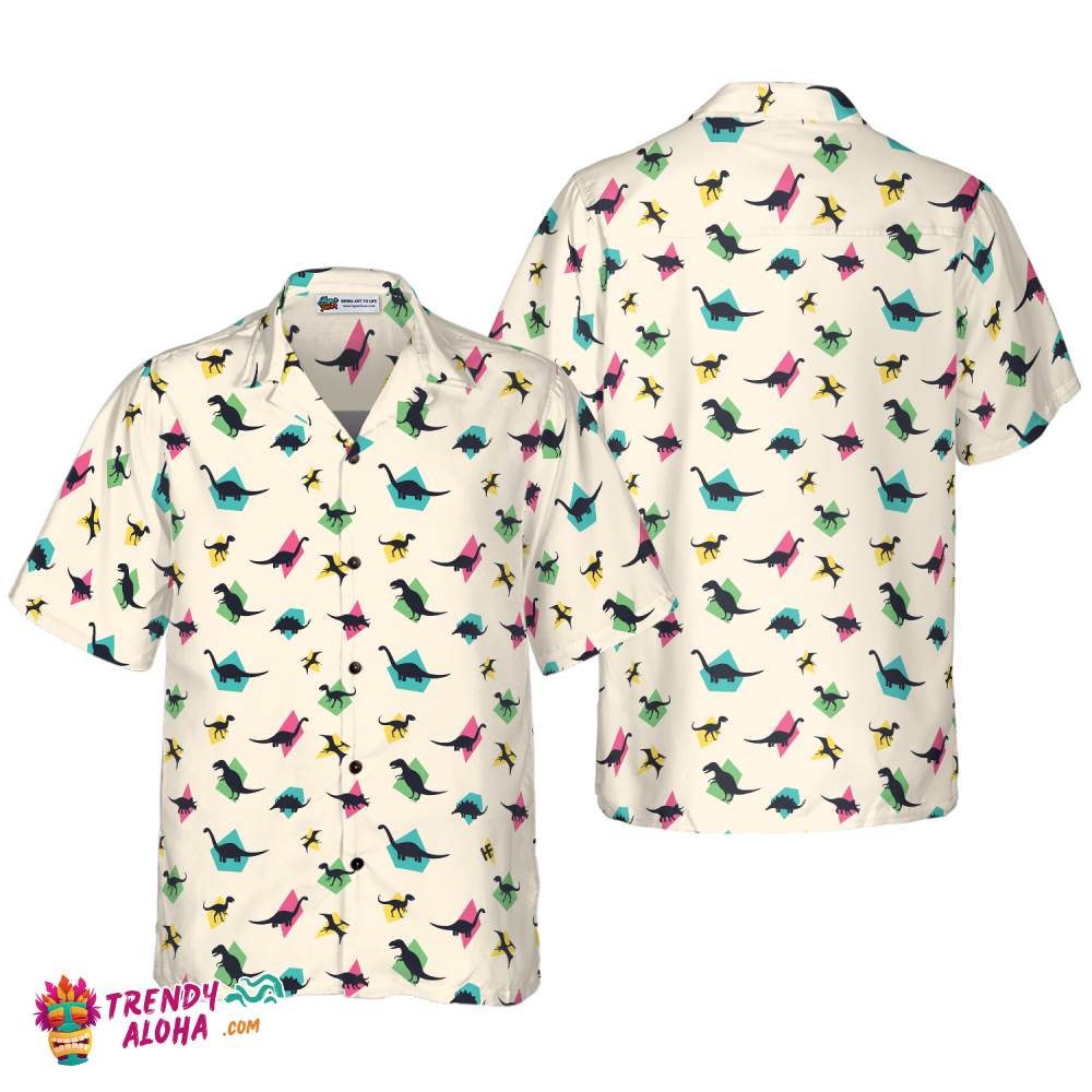 Dinosaur Shapes Hawaiian Shirt