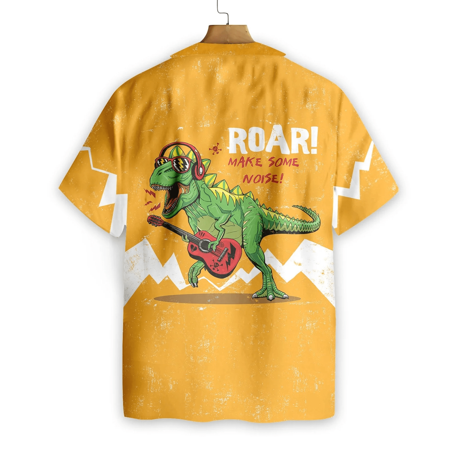 Dinosaur T-Rex Hawaii Shirt Roar Make Some Noise T-Rex Trendy Hawaiian Shirt Dinosaur Aloha Shirt