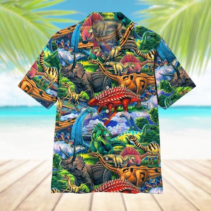 Dinosaur Trendy Hawaiian Shirt