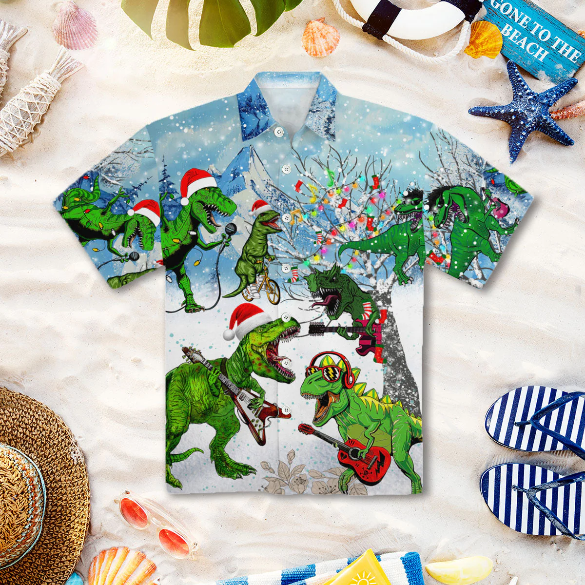 Dinosaur Trendy Hawaiian Shirt  Aloha Shirt