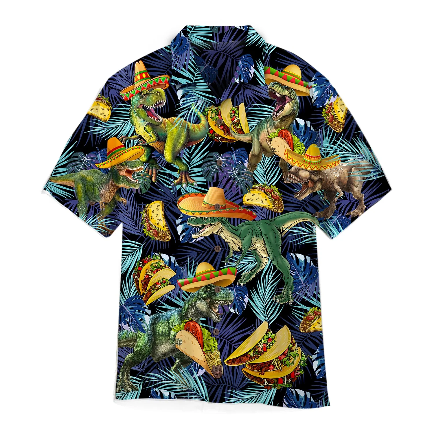 Dinosaurs Love Tacos T-Rex Hawaiian Shirt