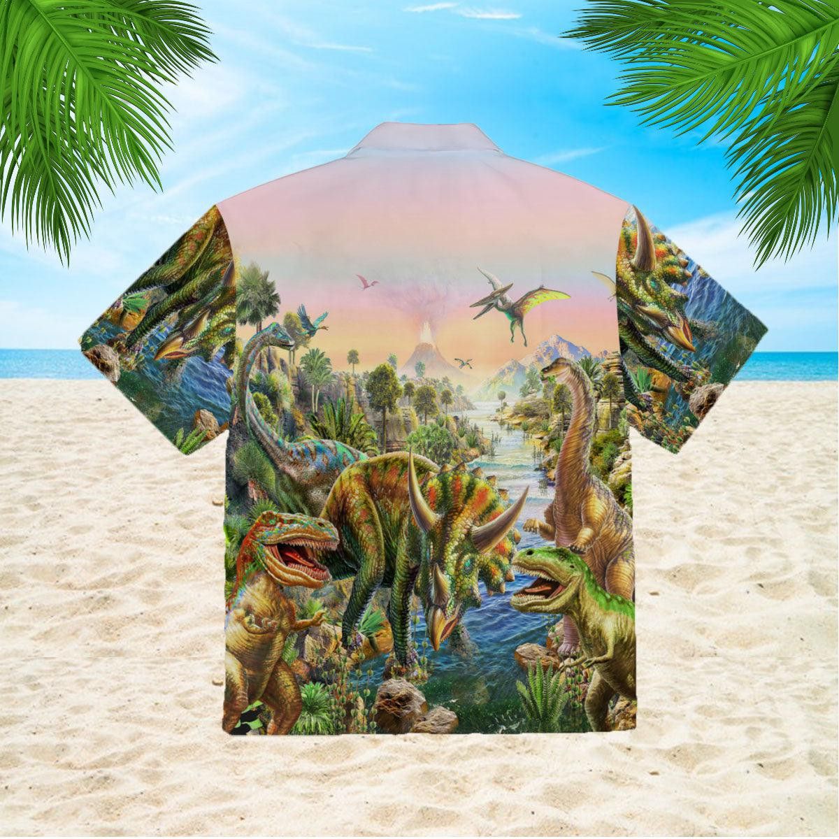 Dinosaurs Trendy Hawaiian Shirt