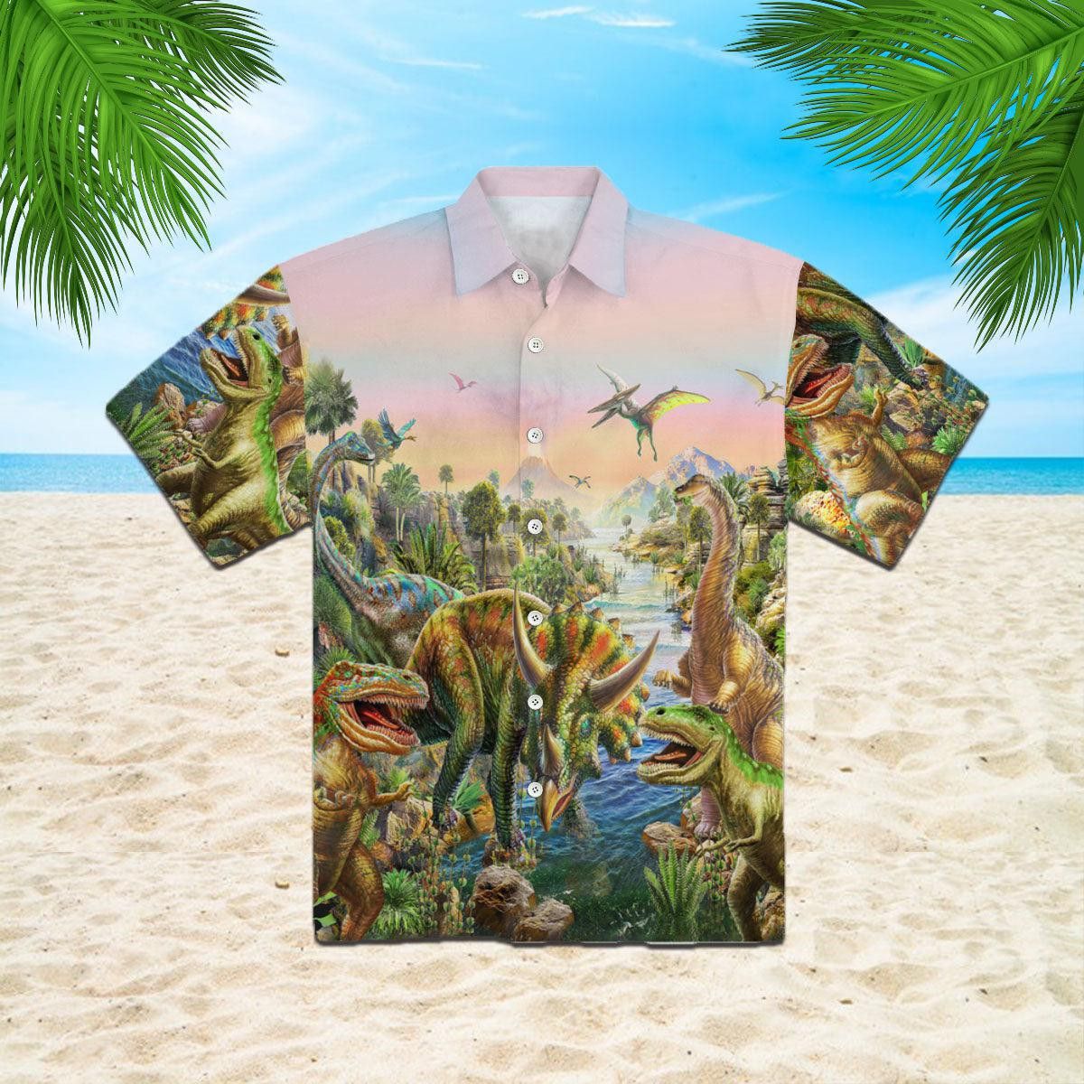 Dinosaurs Trendy Hawaiian Shirt