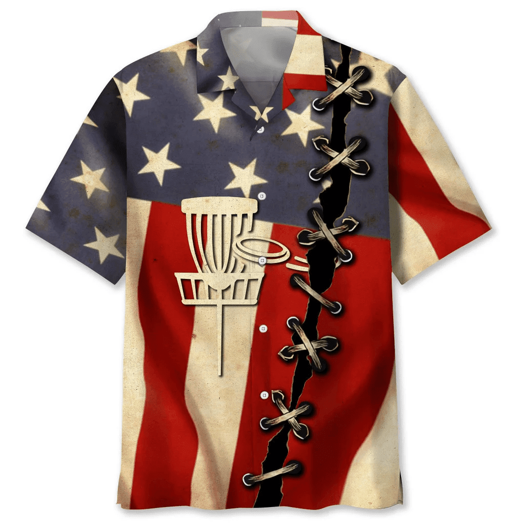 Disc Golf America Flag Trendy Hawaiian Shirt