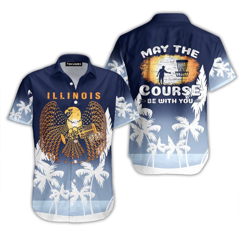 Disc Golf Illinois May The Course Be With You Trendy Hawaiian Shirt Disc Golf Illinois May The Course Be With You Trendy Hawaiian Shirt