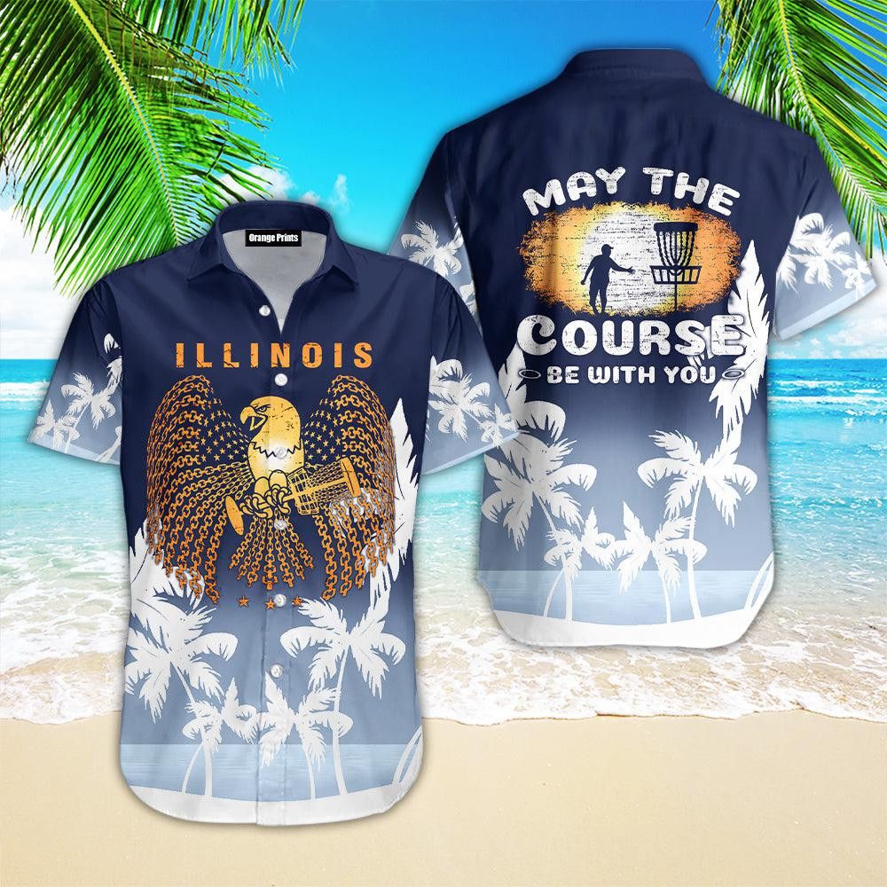 Disc Golf Illinois May The Course Be With You Trendy Hawaiian Shirt