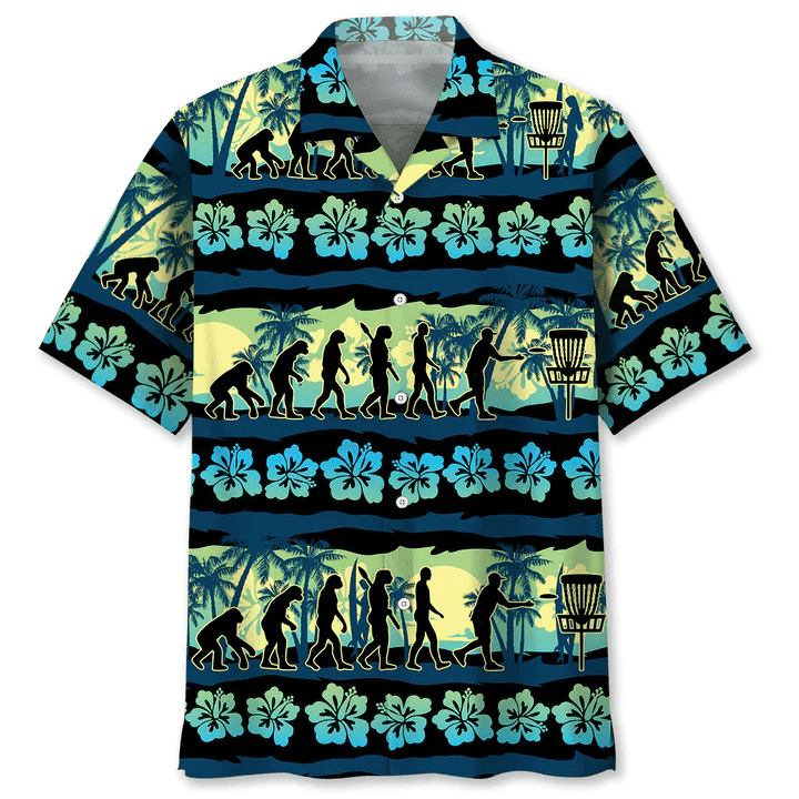 Disc Golf Tropical Trendy Hawaiian Shirt, Unisex Summer Beach Casual Short Sleeve Summer Vacation Beach Shirts Disc Golf Tropical Trendy Hawaiian Shirt, Unisex Summer Beach Casual Short Sleeve Summer Vacation Beach Shirts