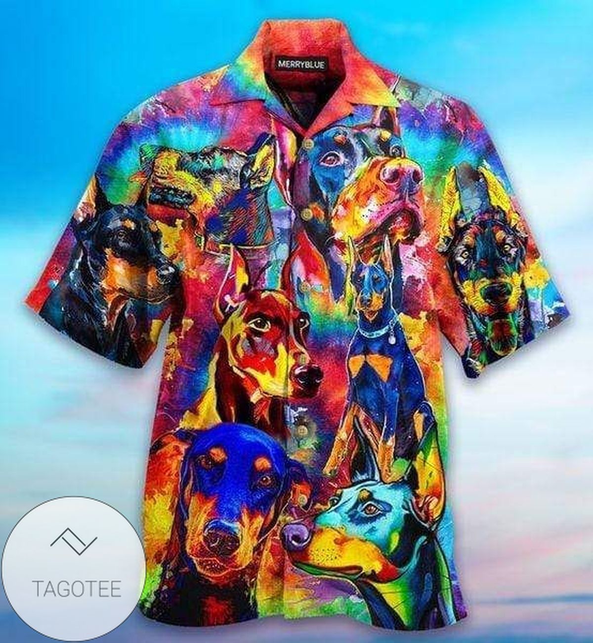 Discover Cool Colorful Dobermann Pinscher Unisex Hawaiian Shirts
