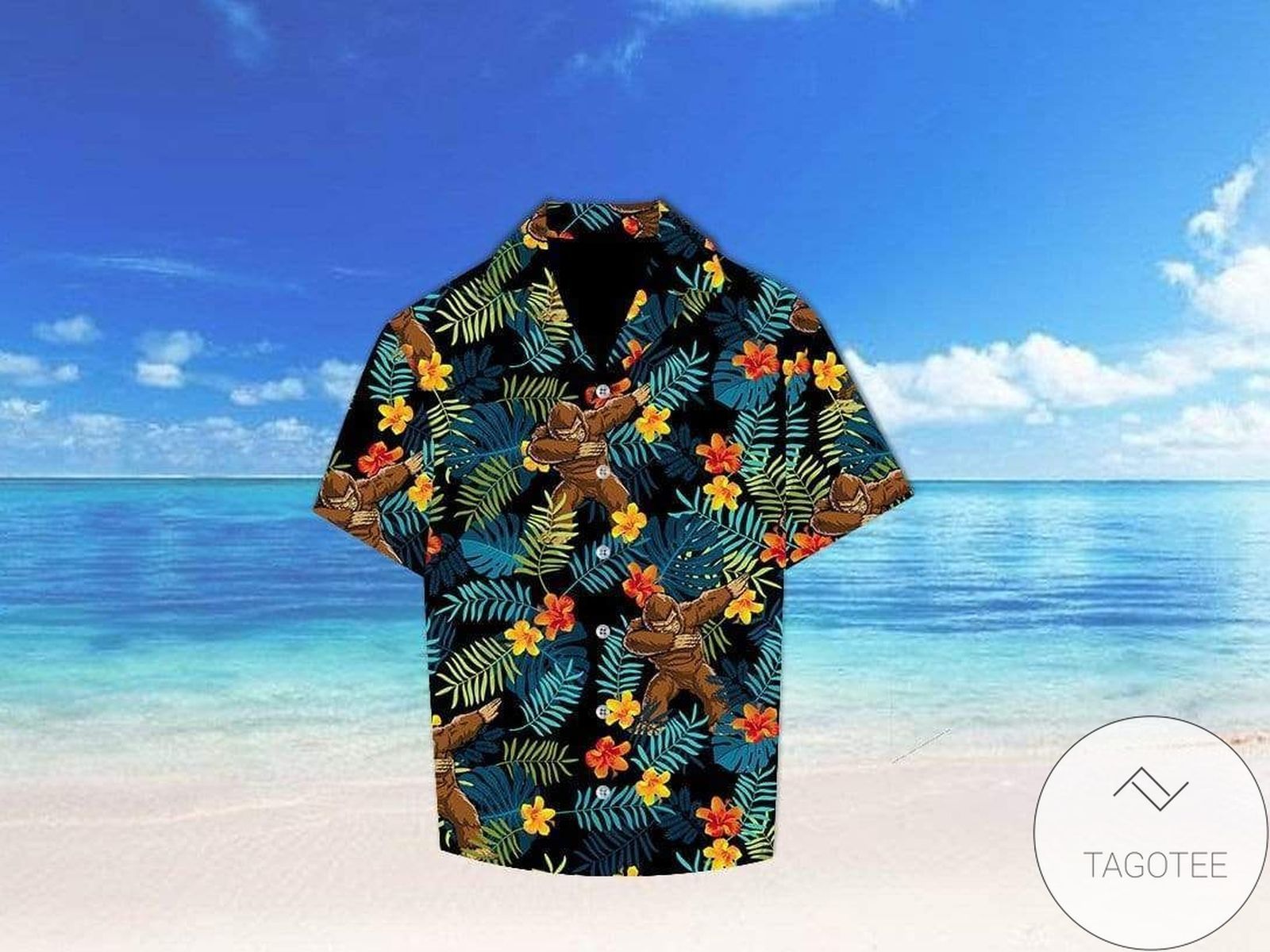 Discover Cool Dab Bigfoot Hibiscus Hawaiian Shirts