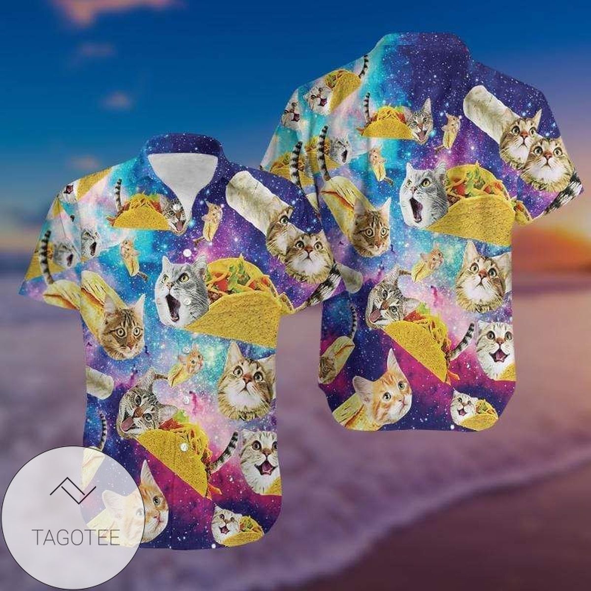 Discover Cool Galaxy Taco Cat Funny Hawaiian Unisex Shirts V Hawaiian Shirt