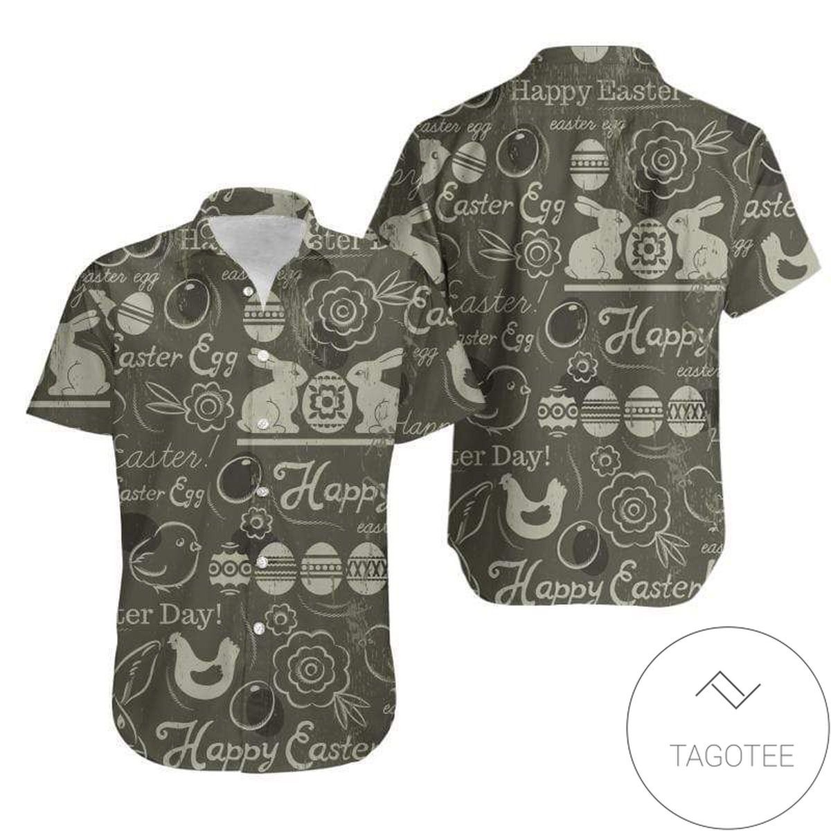 Discover Cool Happy Easter Grey Unisex Hawaiian Shirts