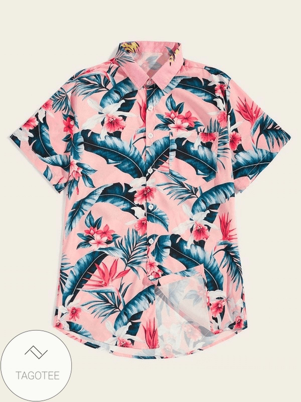 Discover Cool Tropical Floral Pink Hawaiian Shirts