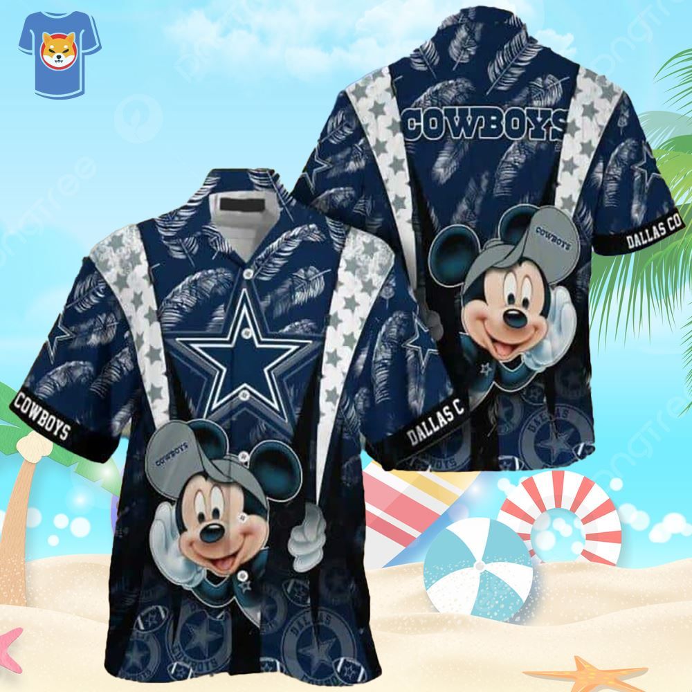 Disney’s Mickey in a Dallas Cowboys Beach Look