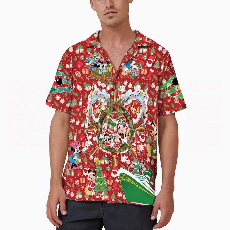 Disney Cruise Hawaiian Christmas World Aloha Hawaii Mickey Friends Xmas Shirt Disney Cruise Hawaiian Christmas World Aloha Hawaii Mickey Friends Xmas Shirt