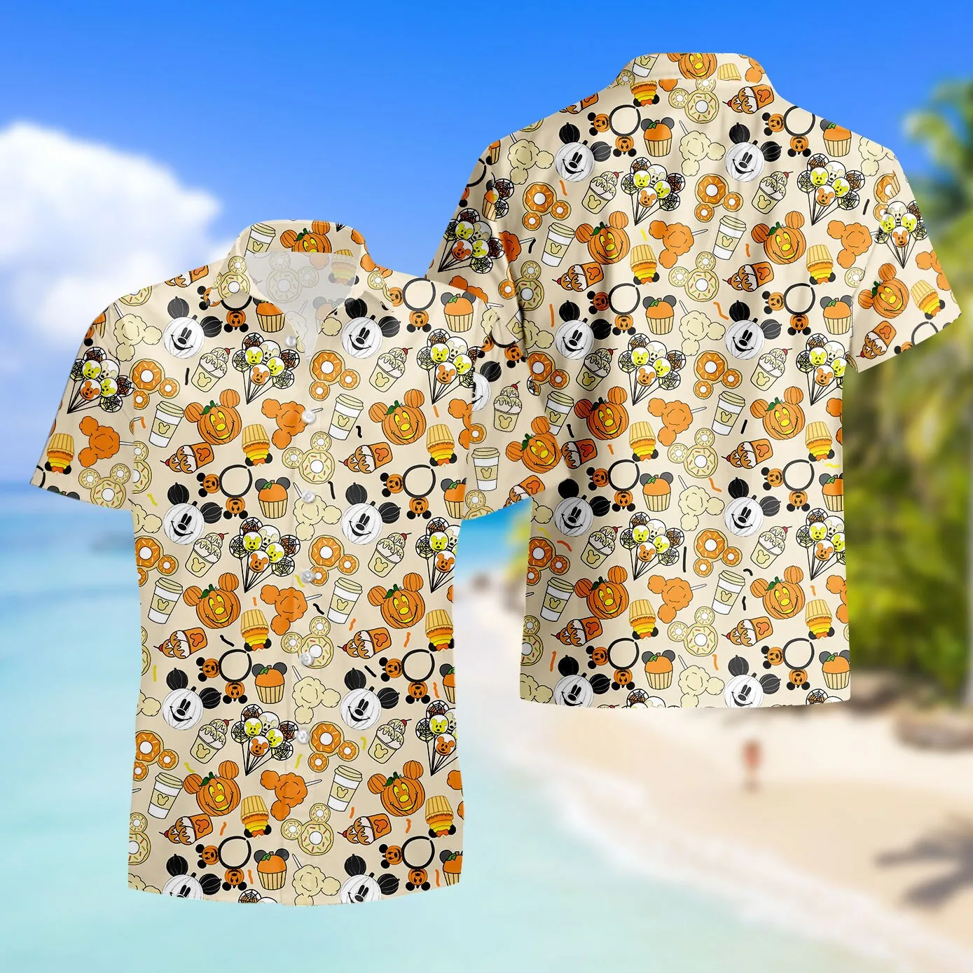 Disney Halloween Snacks Vacation Family Trendy Hawaiian Shirt Disney Halloween Snacks Vacation Family Trendy Hawaiian Shirt