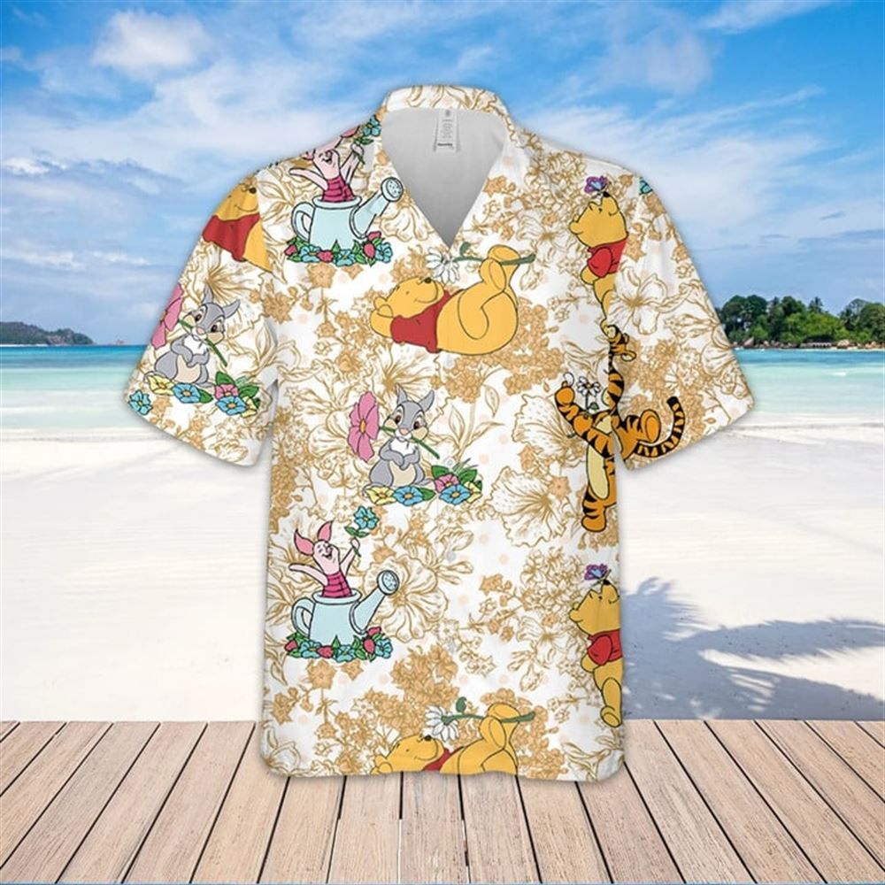 Disney Pooh Hawaiian Shirt with Winnie the Pooh Theme