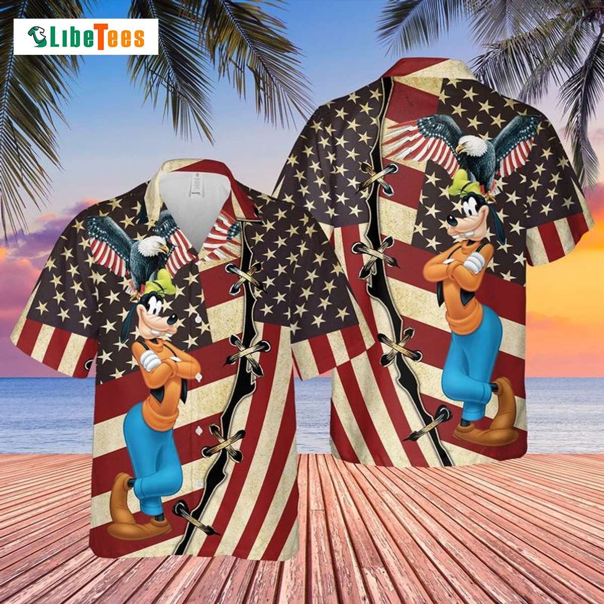 Disney’s Goofy Dog Celebrating Patriot Day Hawaiian Shirt