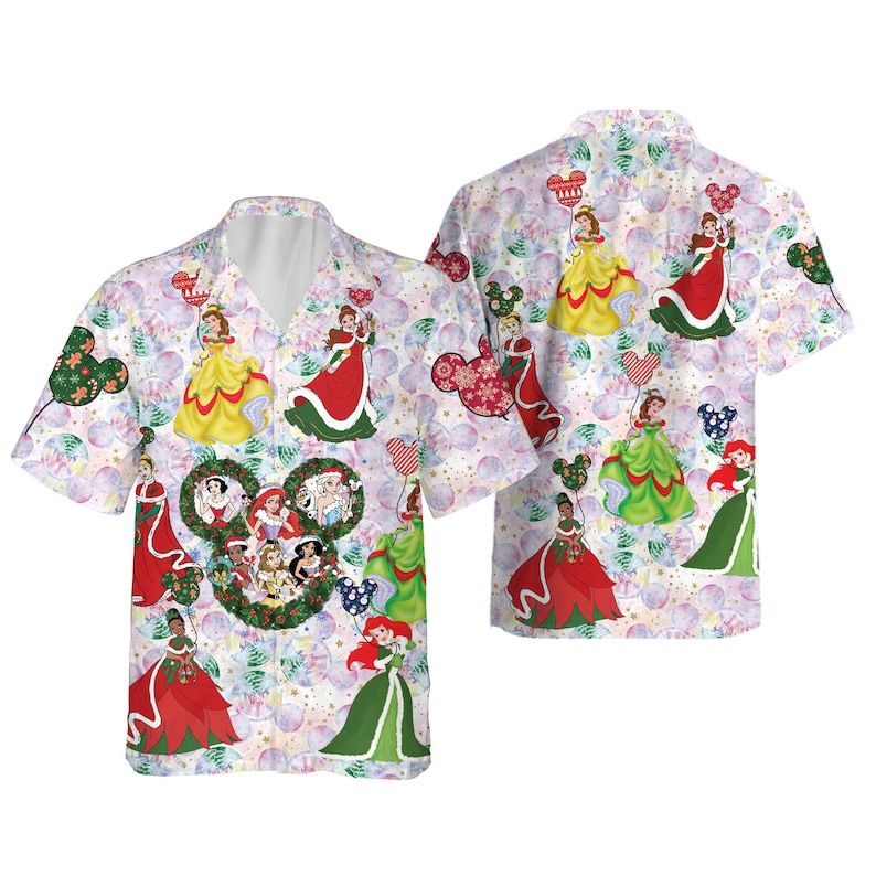 Disneyworld Princess Hawaiian Disneyland Christmas Aloha Kingdom Xmas Shirt