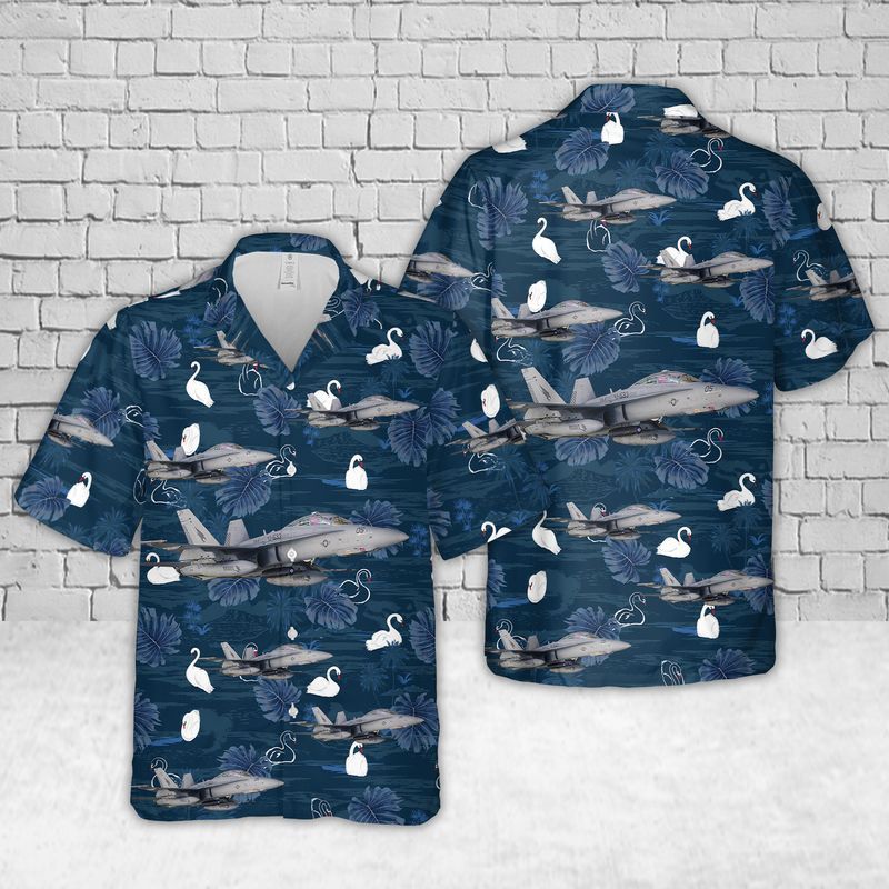 Distinguished US Marine Corps F-18D Hornet Trendy Hawaiian Shirt: Stylish Military Attire