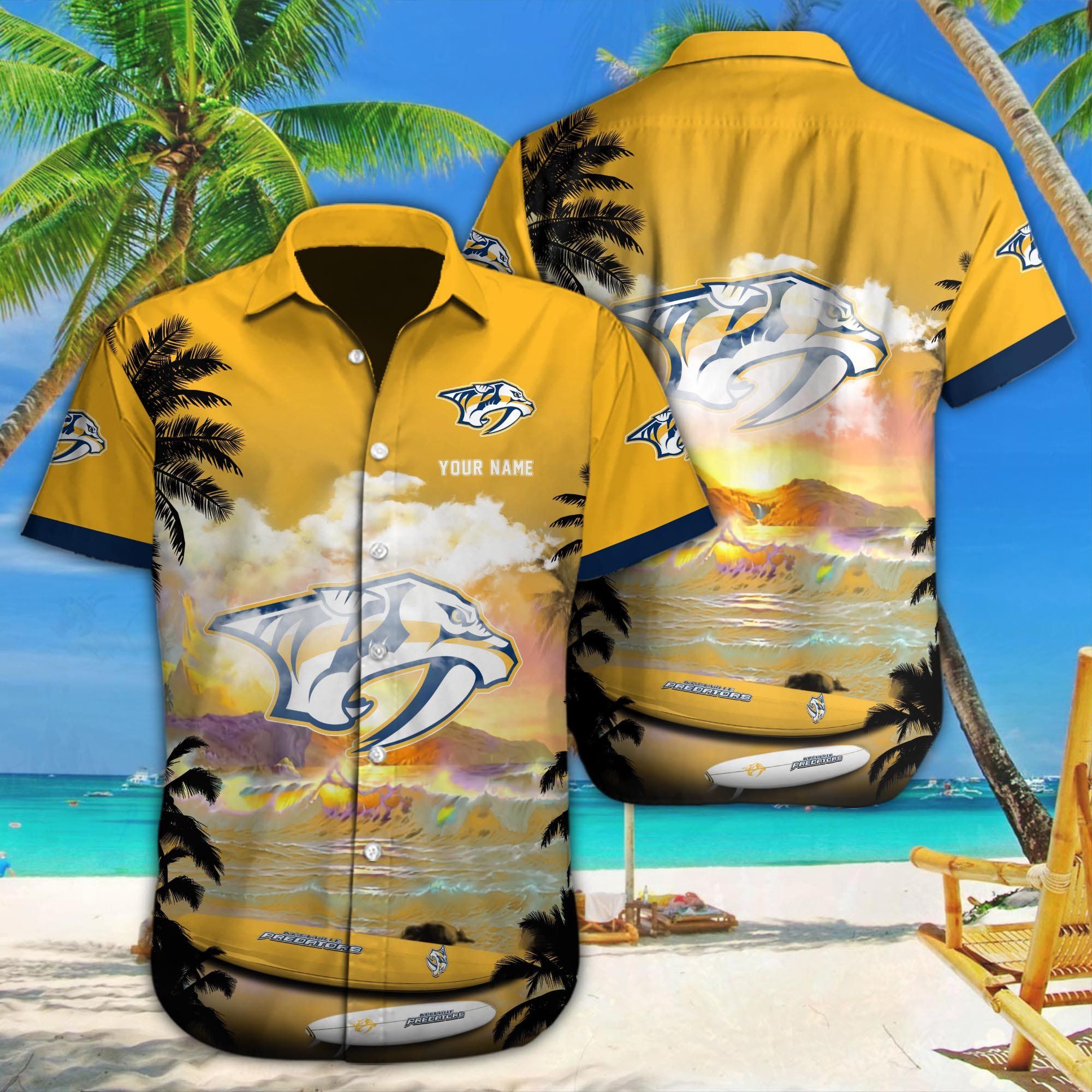 Dive into Hawaiian Waves with Nashville Predators Tee