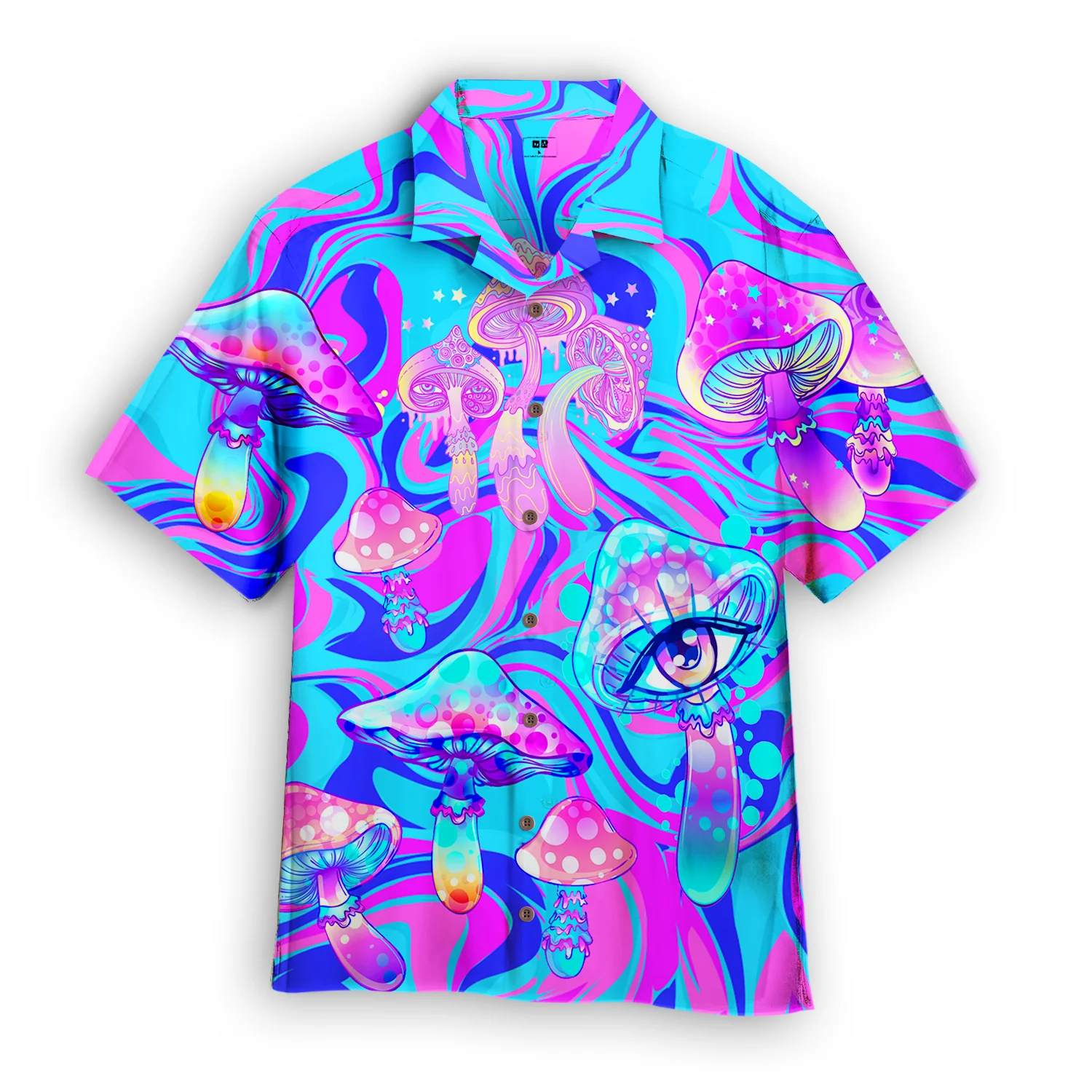 Dive into Mystical Vibes with Trippy Hippie Mushroom Hawaiian