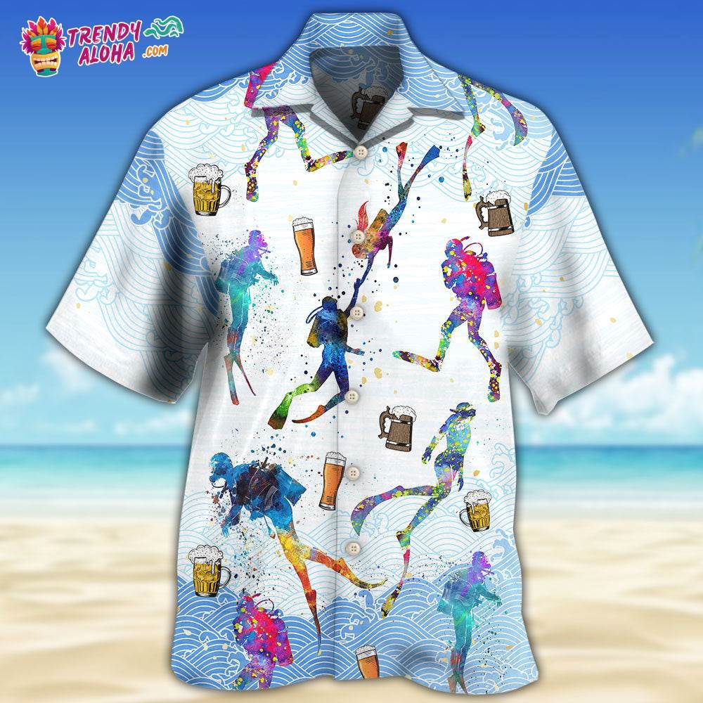 Diving I Like Beer And Diving Hawaiian Shirt – Trendy Aloha