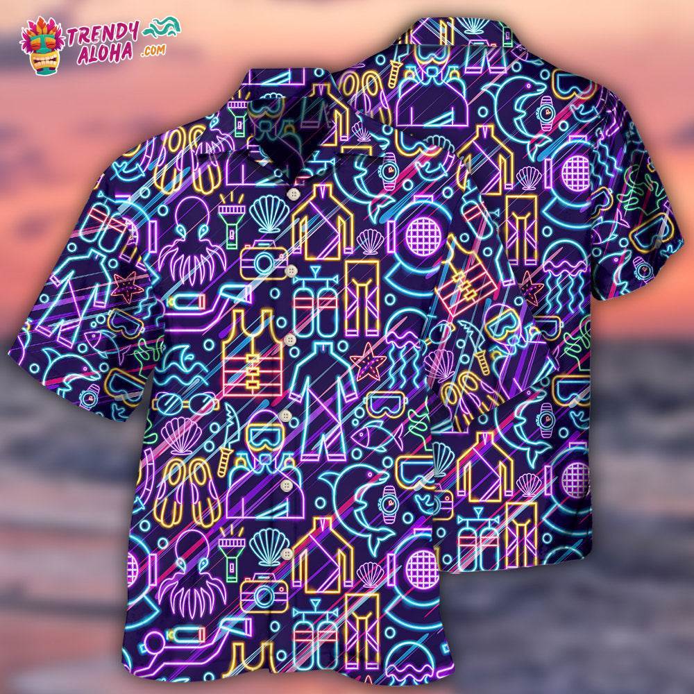 Diving Is Calling And I Must Go I’m So Excited Hawaiian Shirt – Trendy Aloha