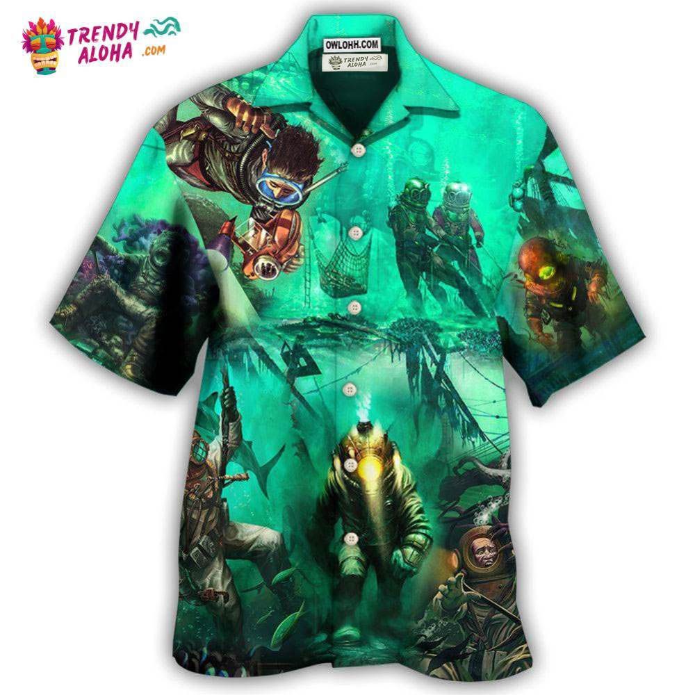 Diving Monster Under The Sea Art Style Hawaiian Shirt – Trendy Aloha Diving Monster Under The Sea Art Style Hawaiian Shirt – Trendy Aloha