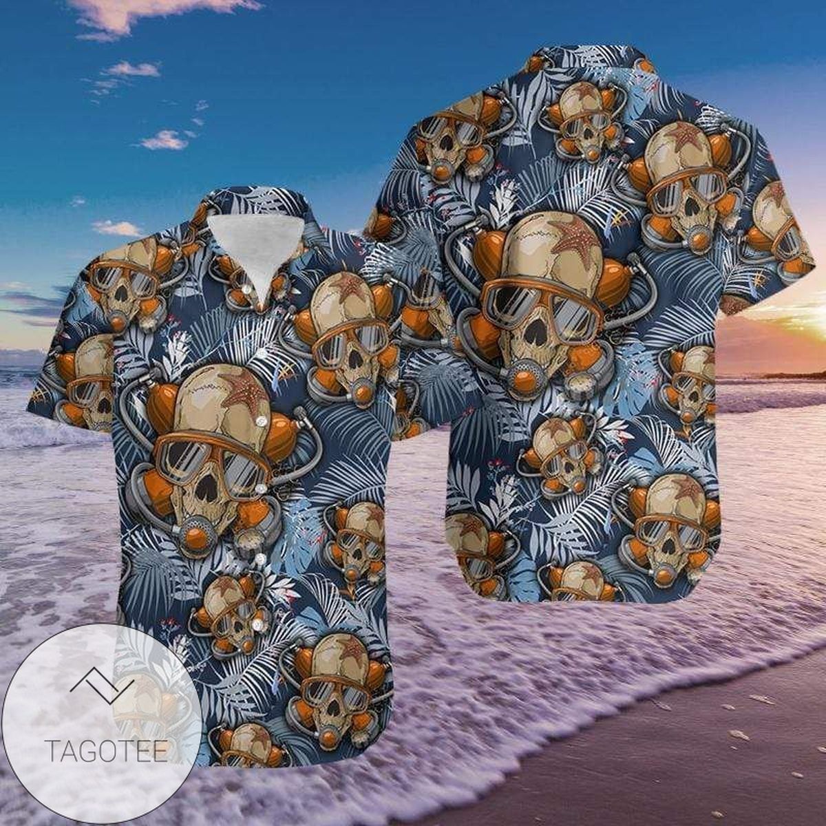 Diving Skull Takes a Deep Dive on This Hawaiian Shirt