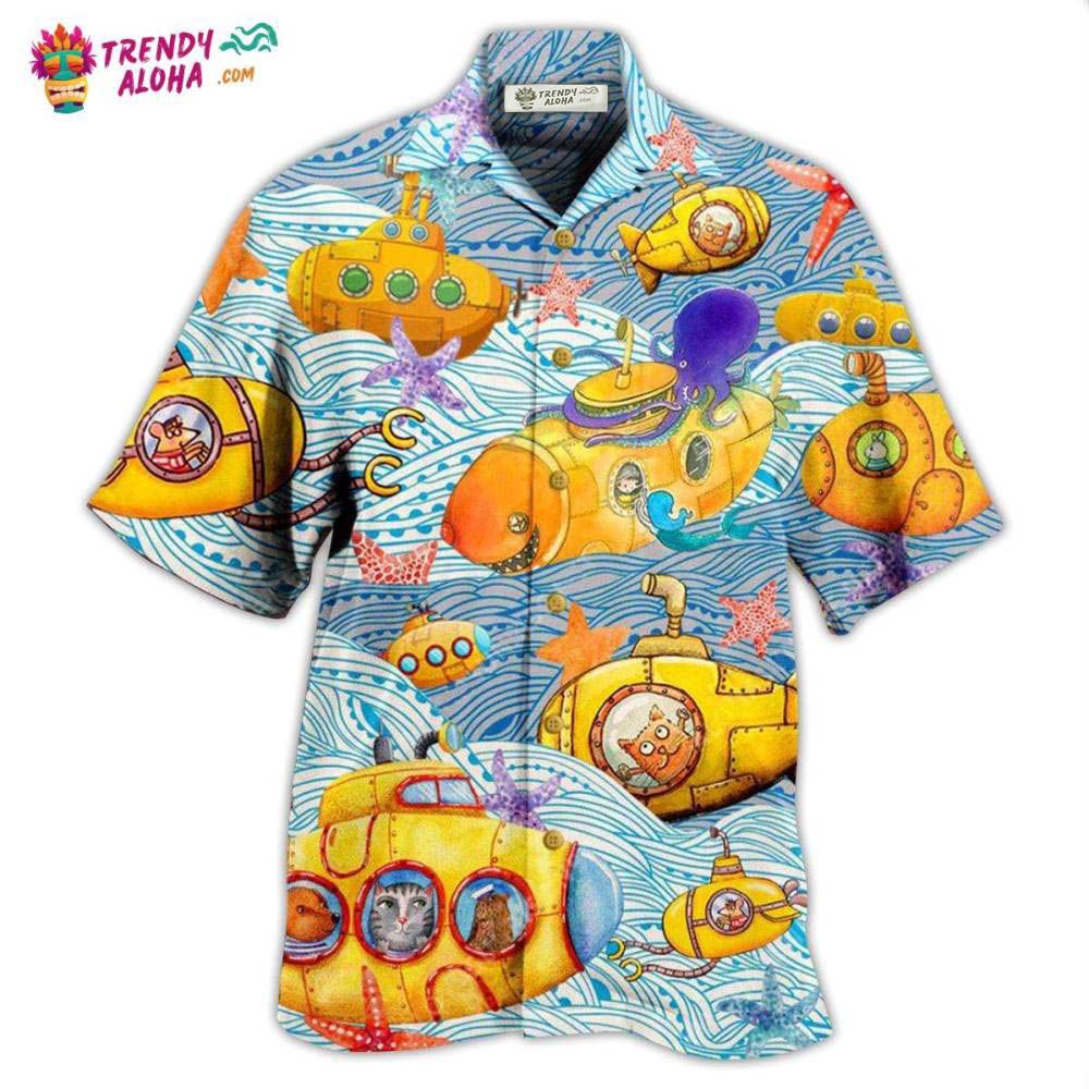 Diving Submarines Into The Ocean Hawaiian Shirt – Trendy Aloha Diving Submarines Into The Ocean Hawaiian Shirt – Trendy Aloha