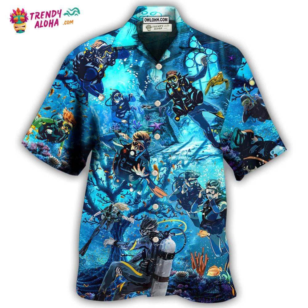 Diving Under The Sea Art Style Hawaiian Shirt – Trendy Aloha Diving Under The Sea Art Style Hawaiian Shirt – Trendy Aloha