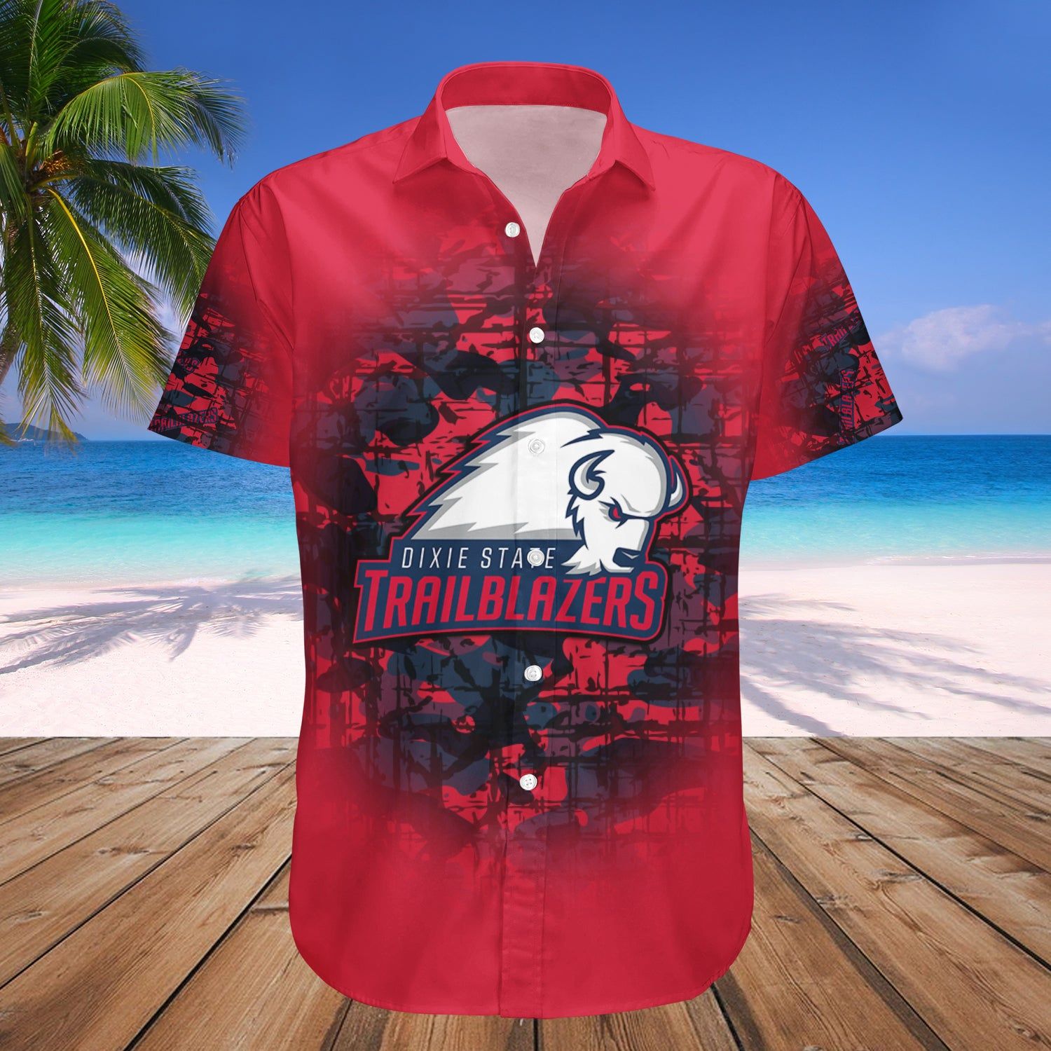 Dixie State Trailblazers Hawaii Shirt Camouflage Vintage – NCAA