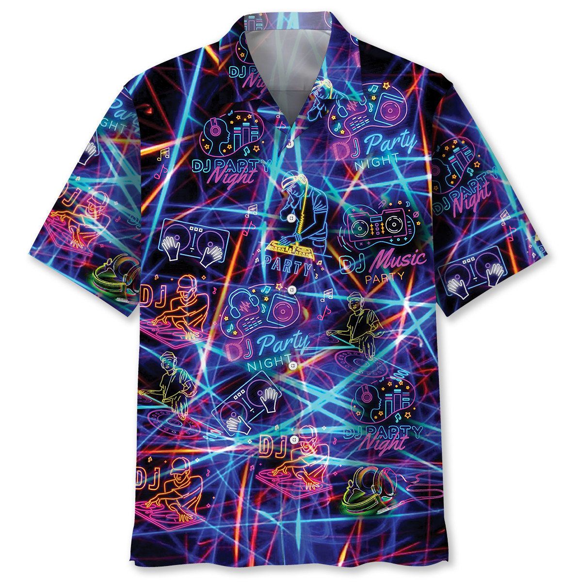 Dj Neon Light Trendy Hawaiian Shirt